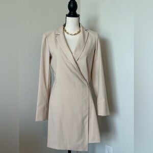 Gianni Bini Peach-Tone Blazer with Gold Trim